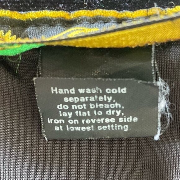 Mirasol Y2K Women’s L Maxi Black Velour Skirt Bias Ruffle Witchy  WhimsiGoth - Picture 10 of 10